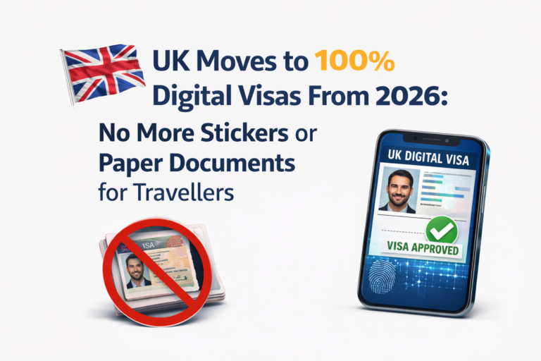 UK Digital Visa System 2026: अब नहीं मिलेंगे वीज़ा स्टिकर या पेपर डॉक्यूमेंट, पूरी तरह e-Visa पर जाएगा ब्रिटेन